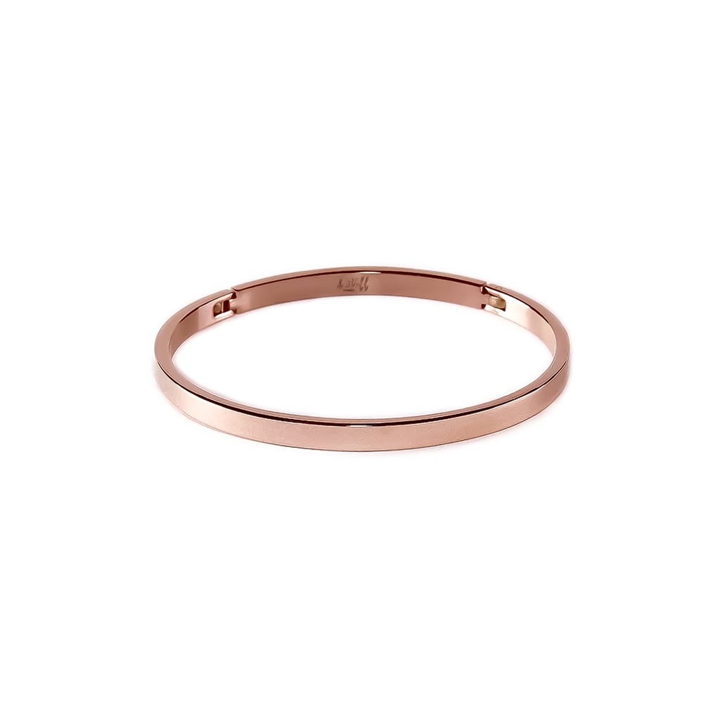 BG300RG B.Tiff Simplicity Narrow Matte Rose Gold Plated Stainless Stee ...