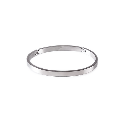 BG300W B.Tiff Simplicity Narrow Stainless Steel Bangle Bracelet