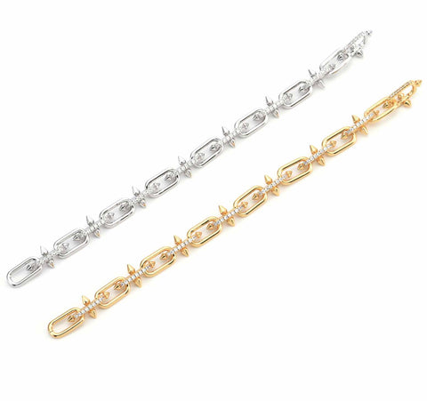 BG515G B.Tiff 18K Gold Plated Talon Stainless Steel Chain Bracelet