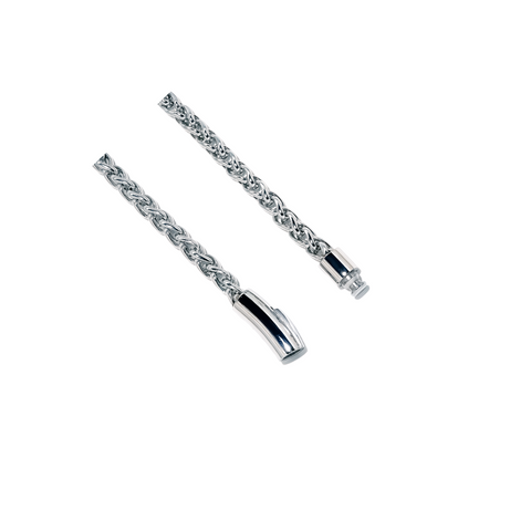 BG600W B.Tiff French Braid Stainless Steel Chain Bracelet