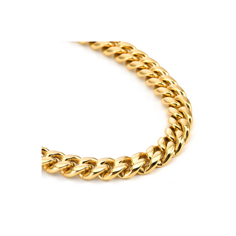 BG810G B.Tiff Franco Link Gold Plated Stainless Steel Bracelet