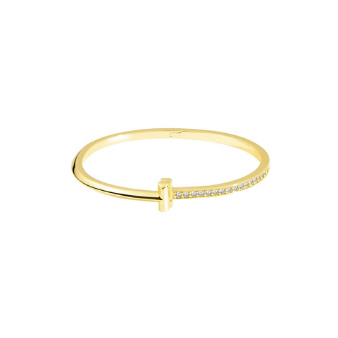 BG882G B.Tiff Gold Plated Unisson Bangle Bracelet