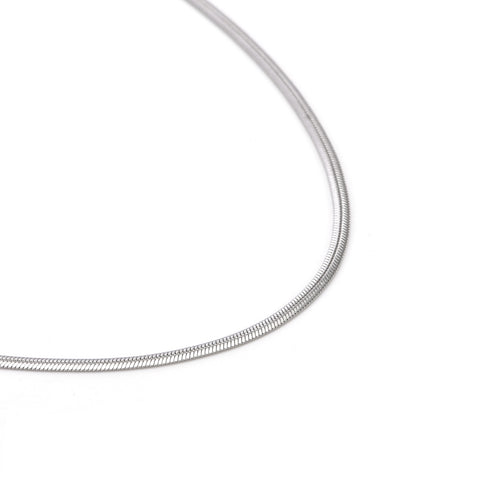 C002W B.Tiff 2mm Herringbone Stainless Steel Chain Necklace