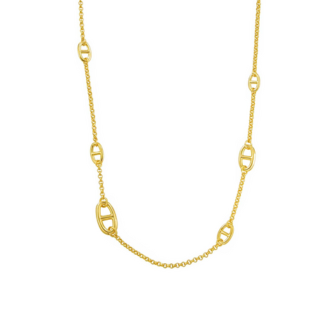 C008G B.Tiff  Gold Plated Garlande Chain Necklace