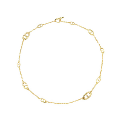 C008G B.Tiff  Gold Plated Garlande Chain Necklace