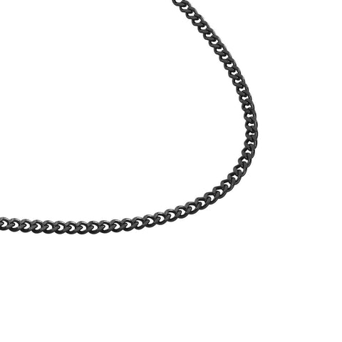 C012B B.Tiff 3mm Black Curb Link Chain Necklace