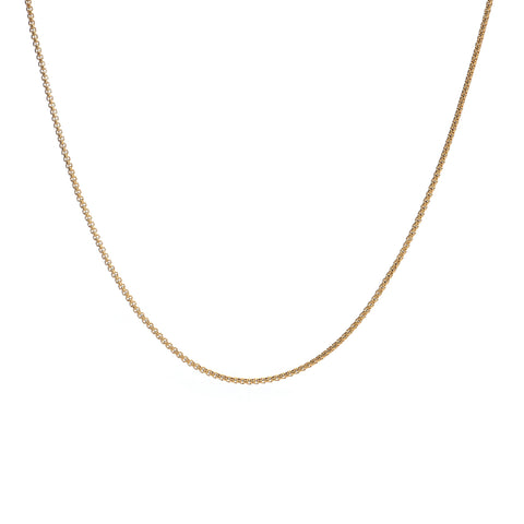 C012G B.Tiff Round Box Gold Plated Stainless Steel Chain Necklace