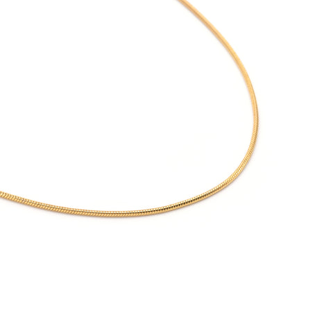 C030G B.Tiff Thin Gold Plated Stainless Steel Coil Chain Necklace
