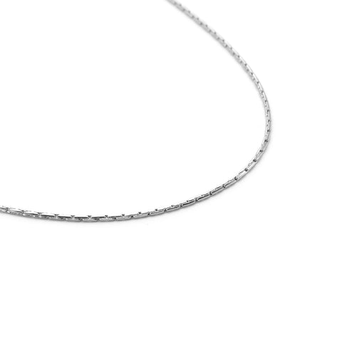 C031W B.Tiff Diamond Cut Stainless Steel Thin Chain Necklace