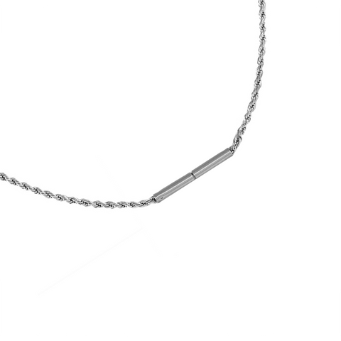 C061W B.Tiff Thick Diamond Cut Stainless Steel Chain Necklace