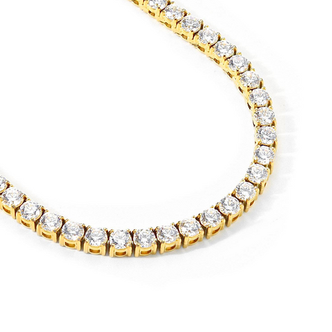 C103G B.Tiff 3mm Gold Tennis Necklace