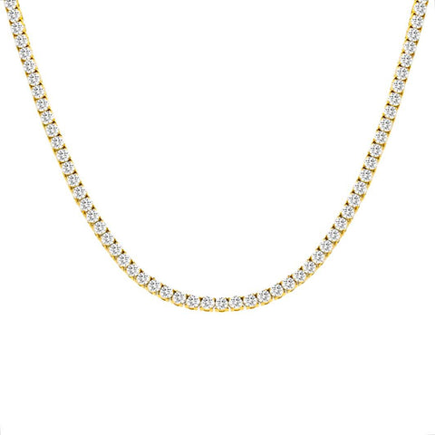 C103G B.Tiff 3mm Gold Tennis Necklace