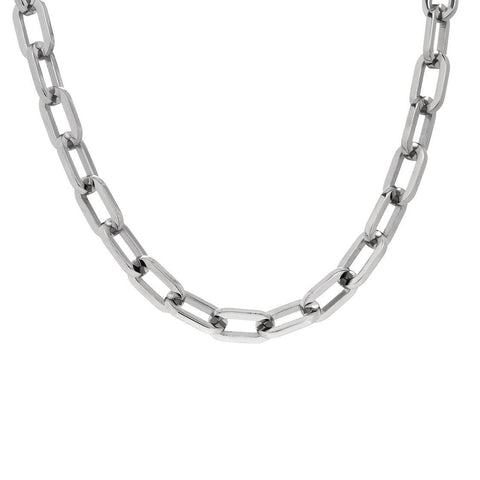 C200W B.Tiff High Polish Paperclip Stainless Steel Chain Necklace