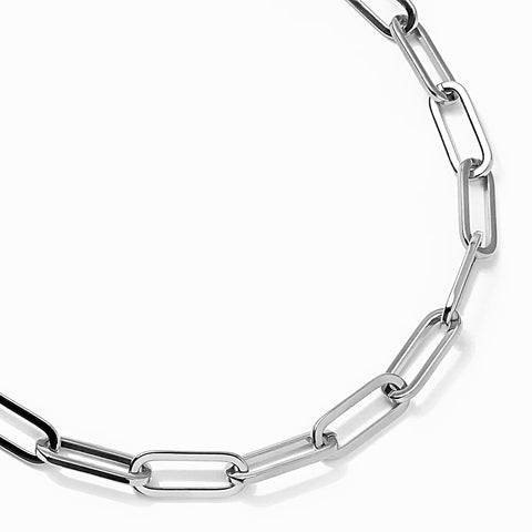 C860W B.Tiff "Jemma" Flat Long Adjustable Link Stainless Steel Necklace