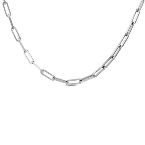 C860W B.Tiff "Jemma" Flat Long Adjustable Link Stainless Steel Necklace