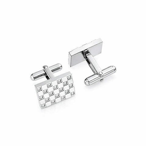 CF104W B.Tiff Pavé Trellis Cufflinks
