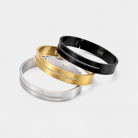 BG1212G B.Tiff Eternity 38 Gold Plated Stainless Steel Bangle Bracelet