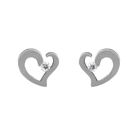 ER091W B.Tiff Stainless Steel Heart Earrings