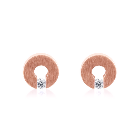 ER100RG B.Tiff Malfinia Rose Gold Plated Stainless Steel Earrings