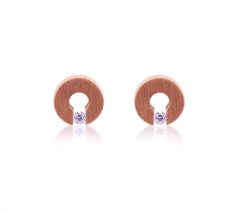 ER100RG B.Tiff Malfinia Rose Gold Plated Stainless Steel Earrings