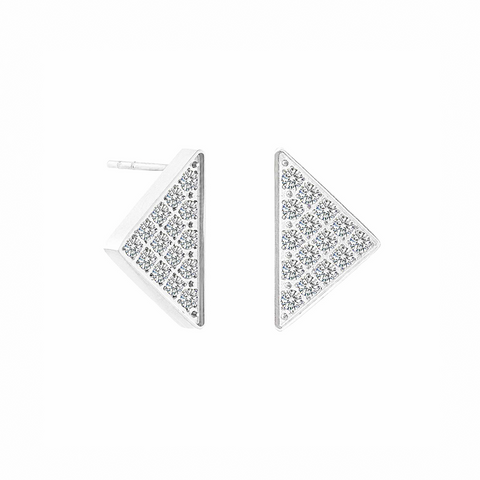 ER113WL B.Tiff Large Pavé Supera Stainless Steel Earrings