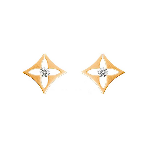 ER138G B.Tiff Floro Gold Plated Stainless Steel Earrings