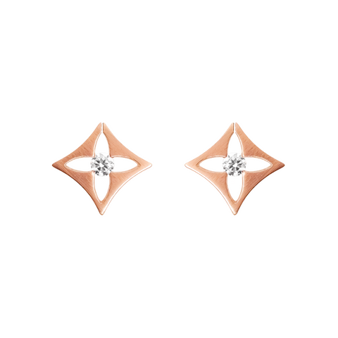 ER138RG B.Tiff Floro Rose Gold Plated Stainless Steel Earrings