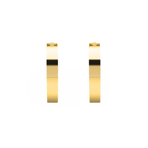 ER300G B.Tiff Hoop Gold Plated Stainless Steel Earrings