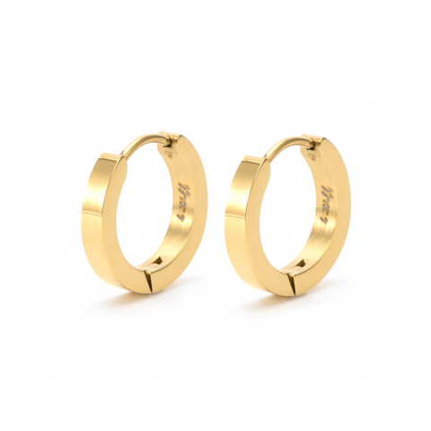 ER300G B.Tiff Hoop Gold Plated Stainless Steel Earrings
