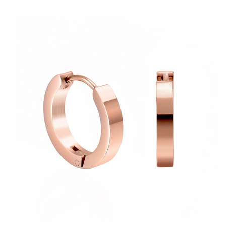 ER300RG B.Tiff Hoop Rose Gold Plated Stainless Steel Earrings