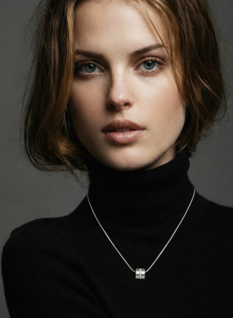 PT118W B.Tiff Barrel Stainless Steel Pendant Necklace