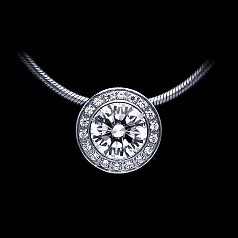 PT125W B.Tiff Aŭreolo 2ct Pendant Necklace