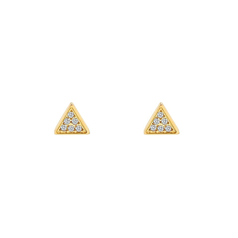 ER113GS B.Tiff Pavé Supera Gold Plated Stainless Steel Earrings