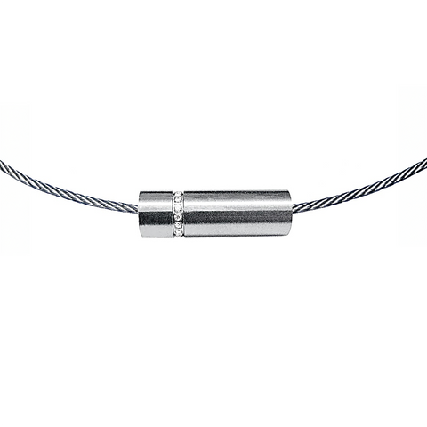 PT080W B.Tiff Pavé Rouleau Stainless Steel Pendant