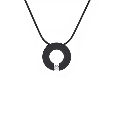 PT100B B.Tiff Black Anodized Stainless Steel Malfinia Pendant