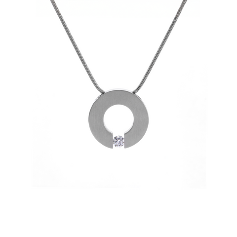 PT100W B.Tiff Malfinia Stainless Steel Pendant Necklace