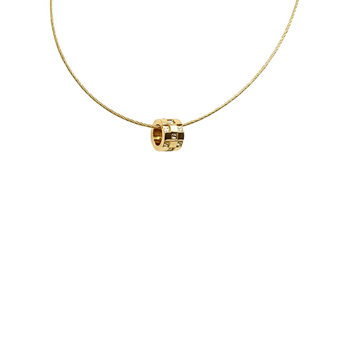 PT104G B.Tiff Gold Pavé Trellis Pendant Necklace