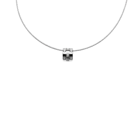 PT104W B.Tiff Pavé Trellis Pendant Necklace