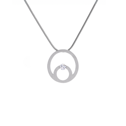 PT105W B.Tiff Stainless Steel Komenco Pendant Necklace