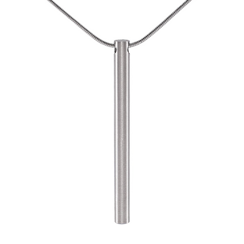 PT300W B.Tiff Plain Bar Stainless Steel Pendant Necklace