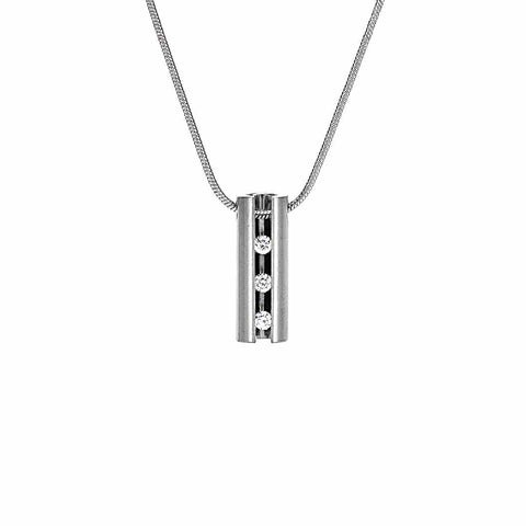 PT333W B.Tiff Hollowed Short Stick Stainless Steel Pendant