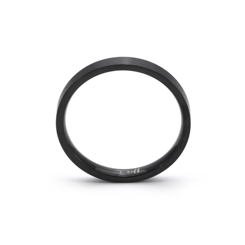 RG101B B.Tiff Black Anodized Stainless Steel Plain Stacking Ring