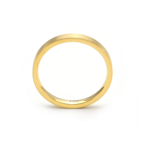 RG101G B.Tiff Gold Plated Stainless Steel Plain Stacking Ring