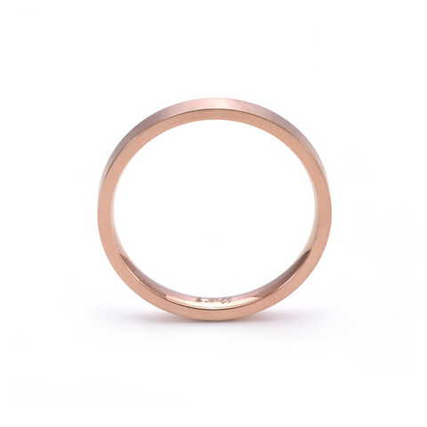 RG101RG B.Tiff Rose Gold Plated Stainless Steel Plain Stacking Ring