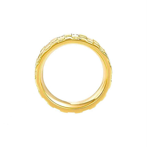 RG104G B.Tiff Gold Pavé Trellis Ring [Wide Band]