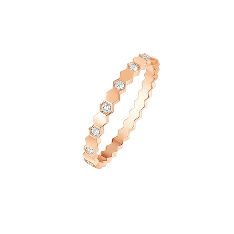 RG110RG B.Tiff Pavé Rose Gold Plated Mon Rêve Stainless Steel Ring