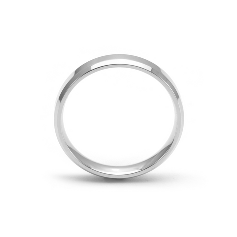 RG402W B.Tiff Beveled Edge Stainless Steel Ring