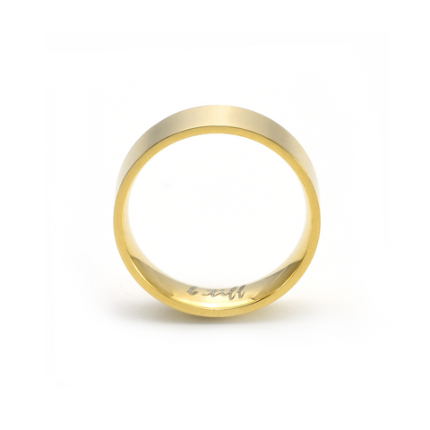 RG600G B.Tiff Simplicity 6 Gold Plated Stainless Steel Stacking Plain Ring