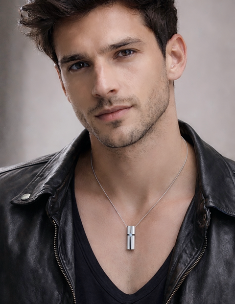 PT099W B.Tiff 3D Cross Croixlumière Stainless Steel Pendant Necklace