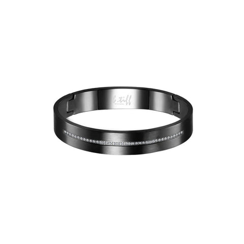 BG1212B B.Tiff Eternity 38 Black Anodized Stainless Steel Bangle Bracelet